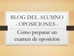 Examen de oposición
