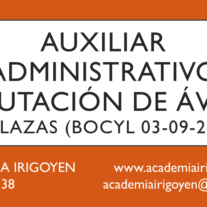 Auxiliar Administrativo Diputación de Ávila BOCYL 2020