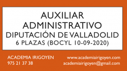 Auxiliar Administrativo Diputación de Valladolid BOCYL 2020