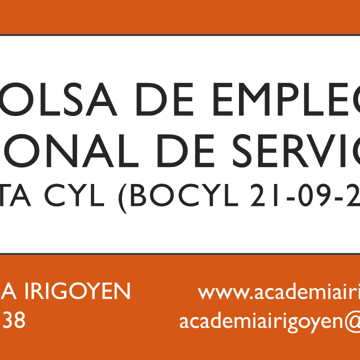 Bolsa de empleo. Personal de servicios
