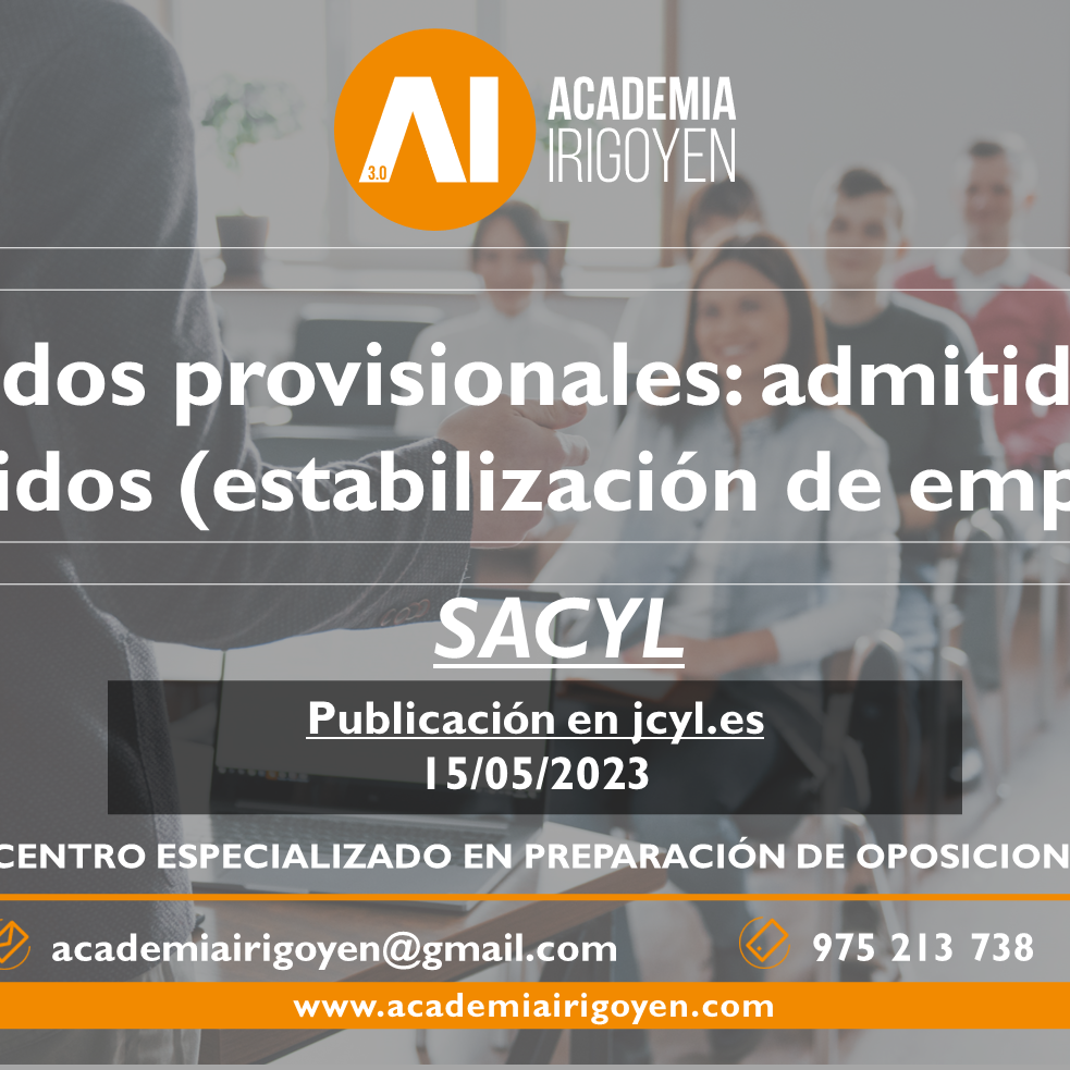 admitidos y excluidos funcionarios SACYL