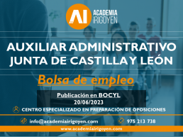 Bolsa de empleo Auxiliar Administrativo Junta de Castilla y León