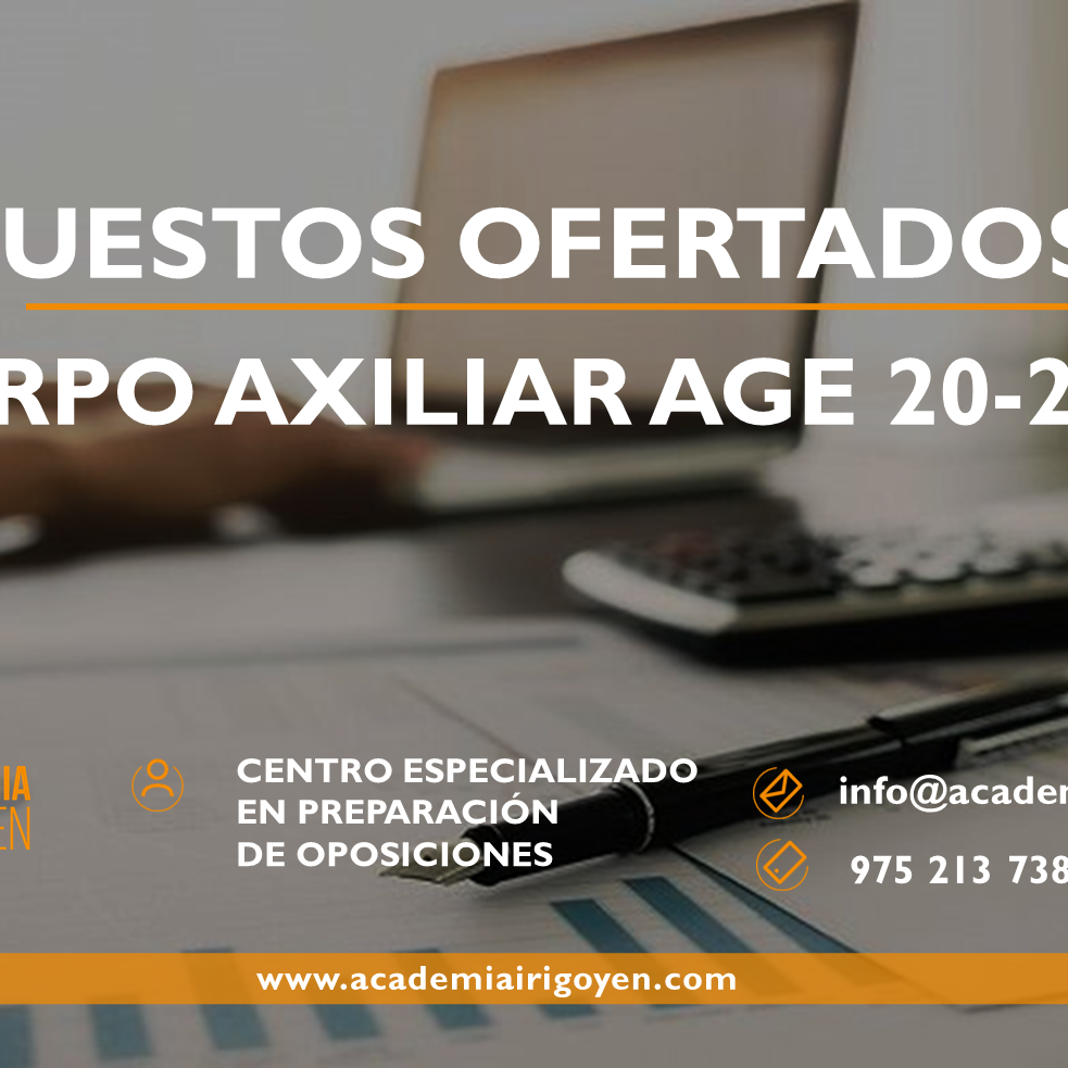 Puestos Ofertados Cuerpo Auxiliar AGE 20-21-22