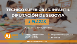 Técnico/a Superior Educación Infantil- Diputación de Segovia