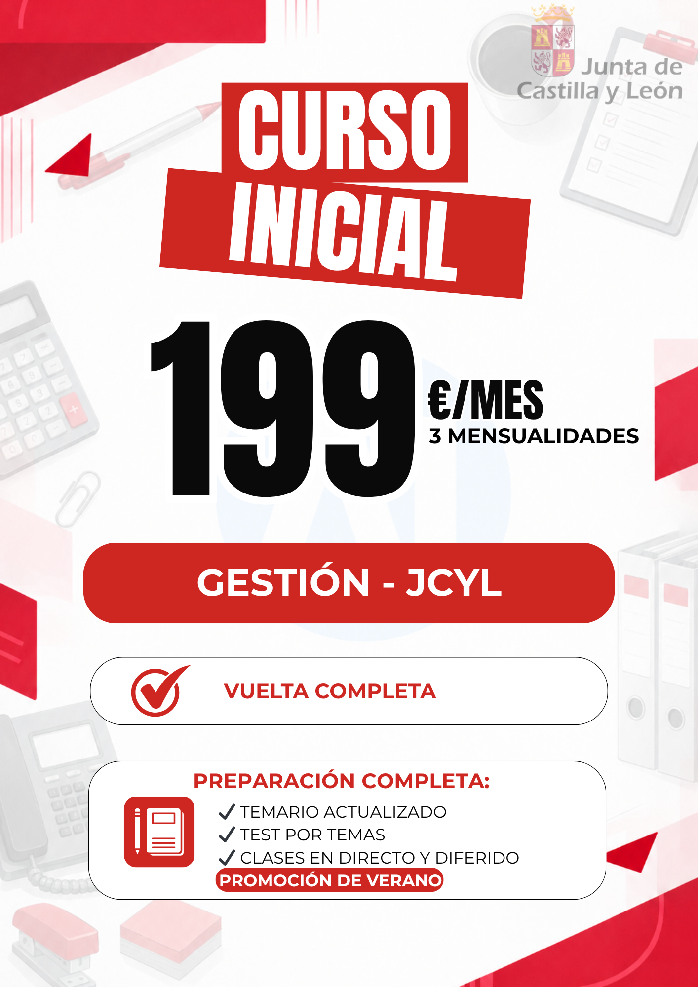 Preparación Gestión Junta Castilla y León Academia Irigoyen