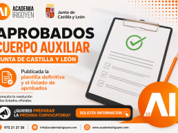 Aprobados del Cuerpo Auxiliar de Castilla y León 2026 | Academia Irigoyen