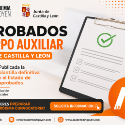 Aprobados del Cuerpo Auxiliar de Castilla y León 2026 | Academia Irigoyen