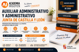 Nuevos grupos de Auxiliar Administrativo y Administrativo JCyL septiembre 2026