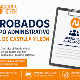 Listado de aprobados del Cuerpo Administrativo de Castilla y León 2026 | Academia Irigoyen
