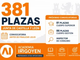 La Junta de Castilla y León anuncia la convocatoria de 381 plazas de funcionarios en 2026