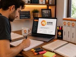 Estudiante preparando oposiciones presenciales y online con el material de Academia Irigoyen