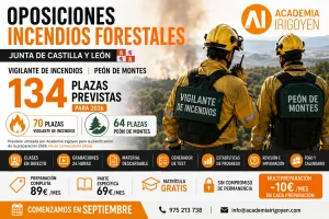 Oposiciones Incendios Forestales JCyL 2026 Vigilante de Incendios y Peón de Montes